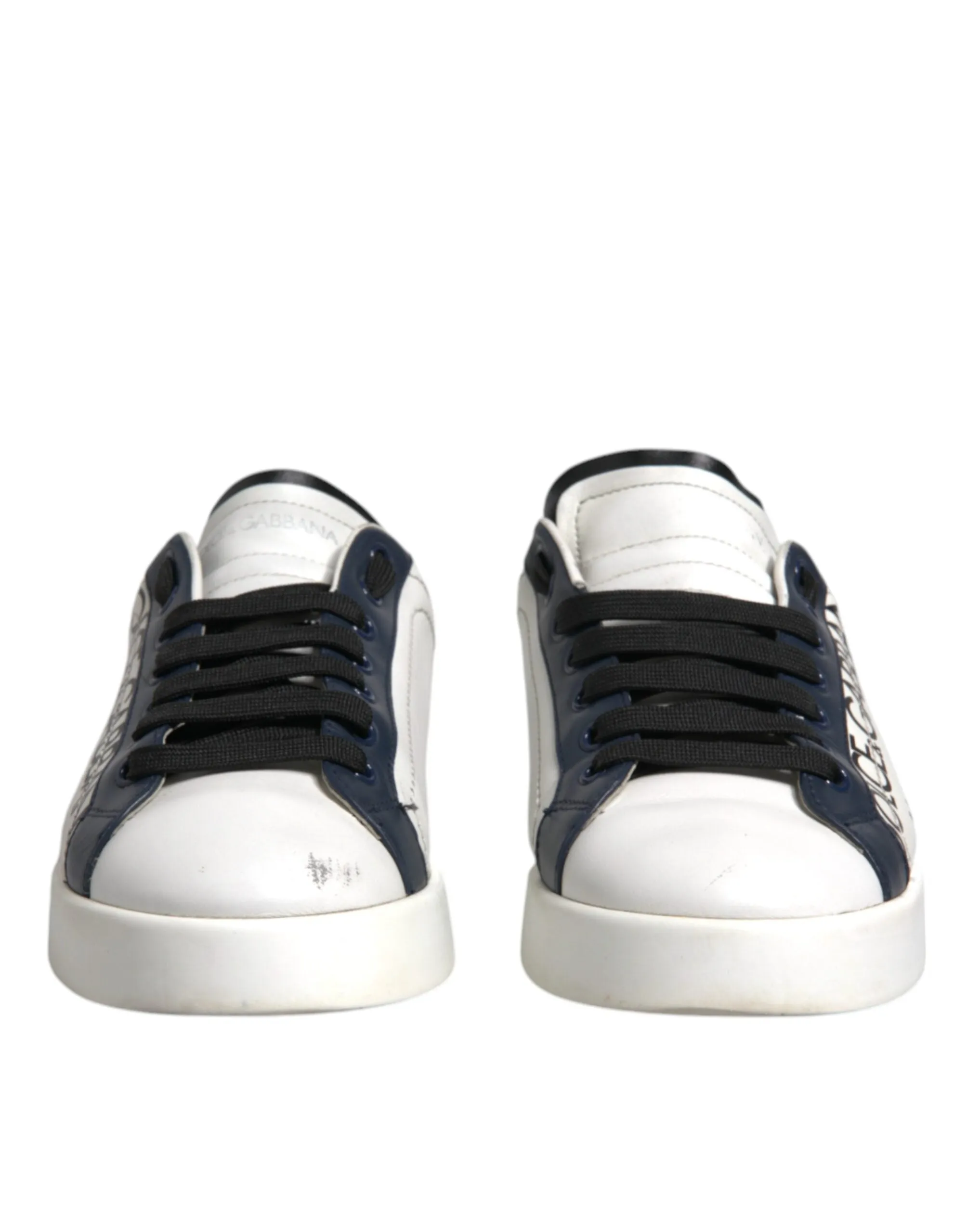 Dolce & Gabbana blue Leather Crown Milano Sneakers Men's Shoes (Pre-Owned)