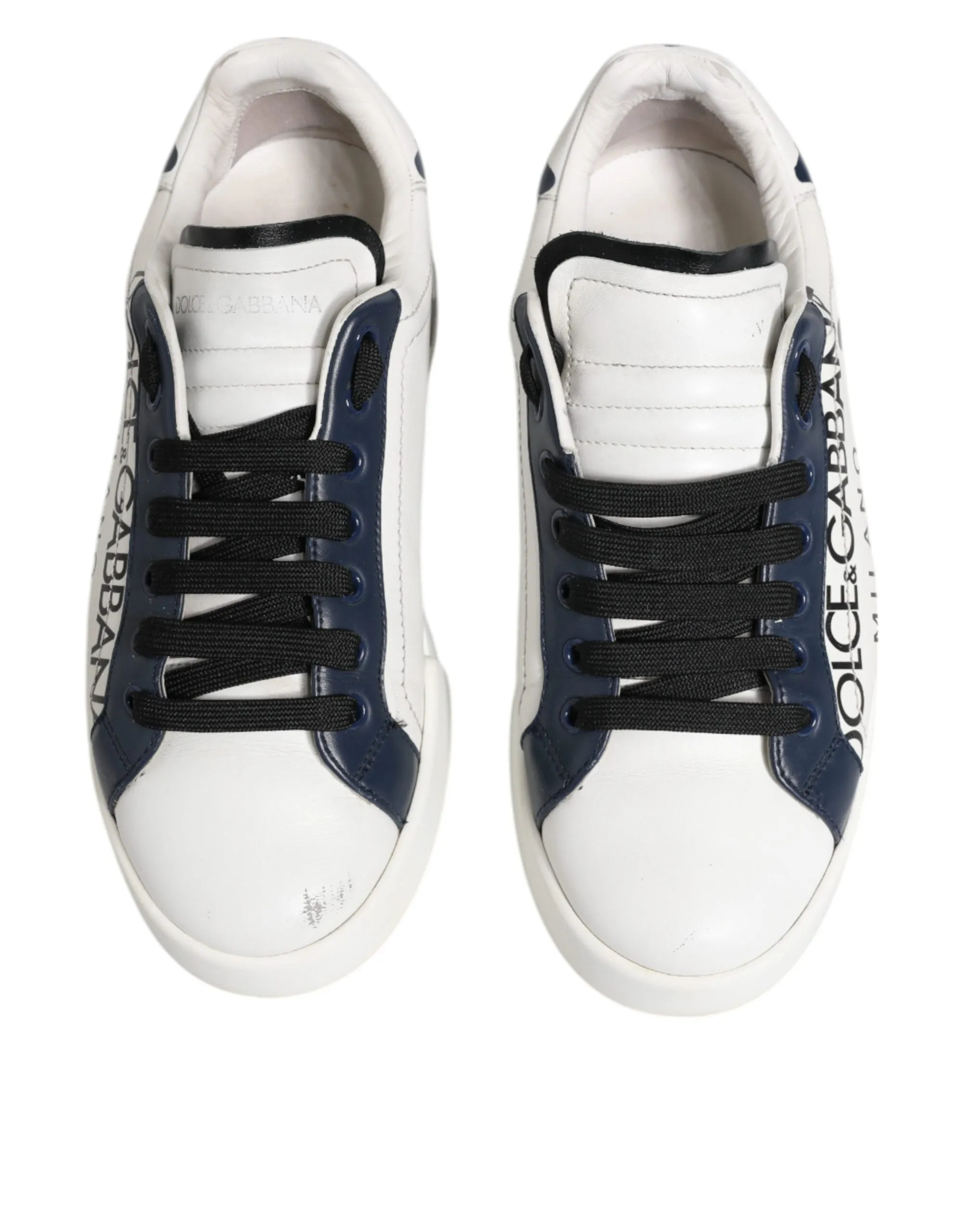 Dolce & Gabbana blue Leather Crown Milano Sneakers Men's Shoes (Pre-Owned)