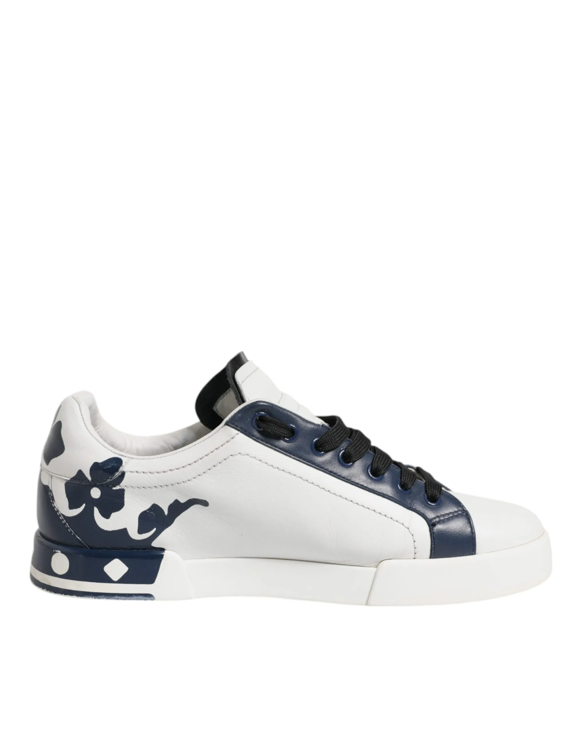 Dolce & Gabbana blue Leather Crown Milano Sneakers Men's Shoes (Pre-Owned)