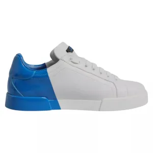 Dolce & Gabbana blue Leather Logo Low Top Sneakers Men's Shoes (Pre-Owned)