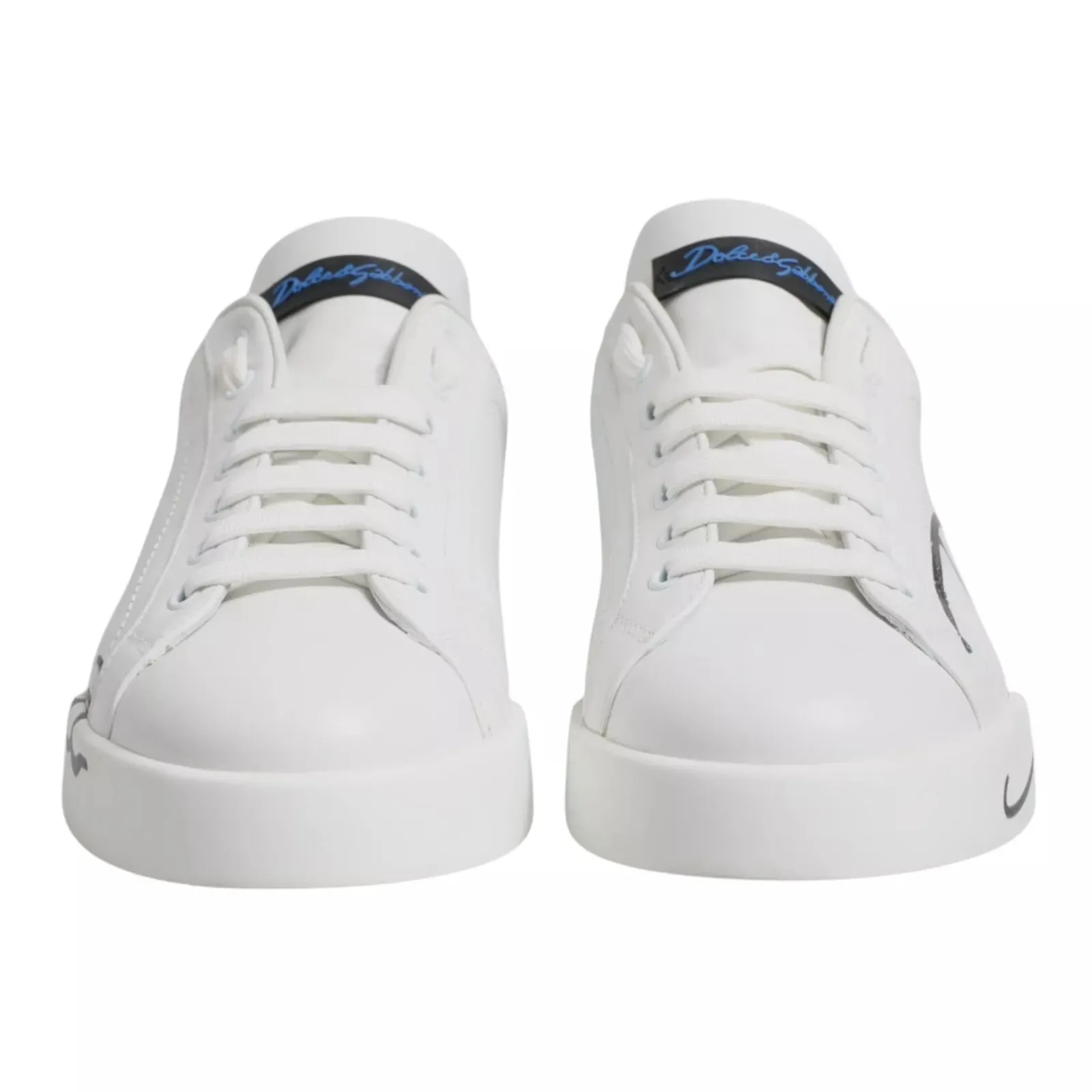 Dolce & Gabbana blue Leather Logo Low Top Sneakers Men's Shoes (Pre-Owned)