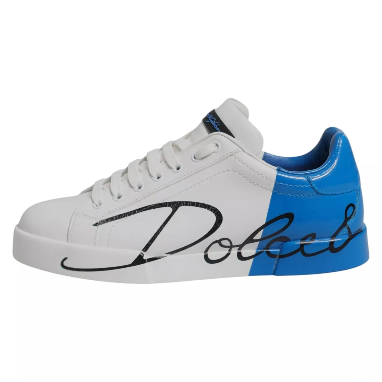 Dolce & Gabbana blue Leather Logo Low Top Sneakers Men's Shoes (Pre-Owned)