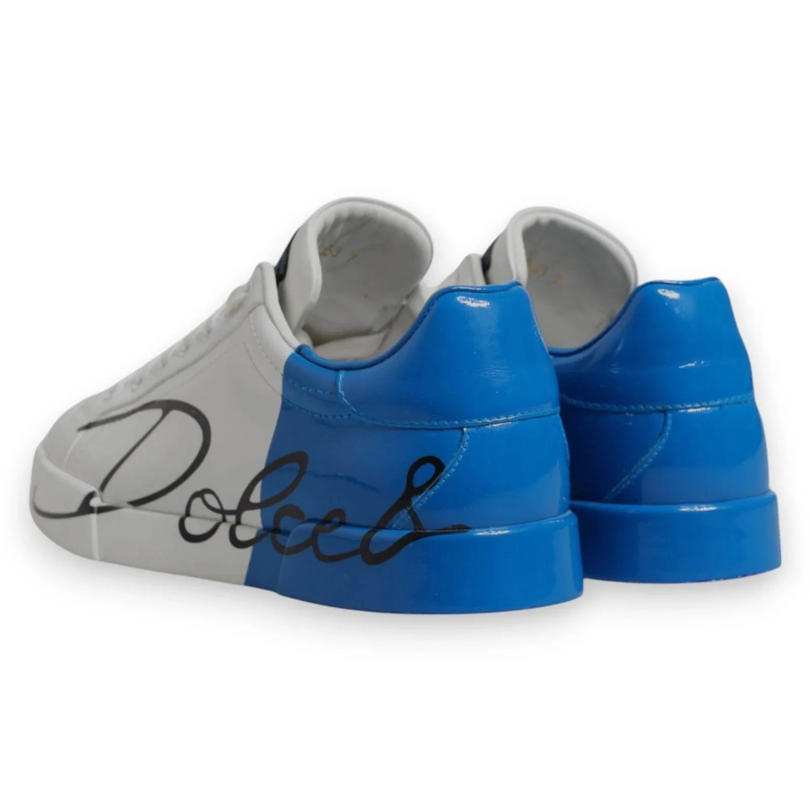 Dolce & Gabbana blue Leather Logo Low Top Sneakers Men's Shoes (Pre-Owned)