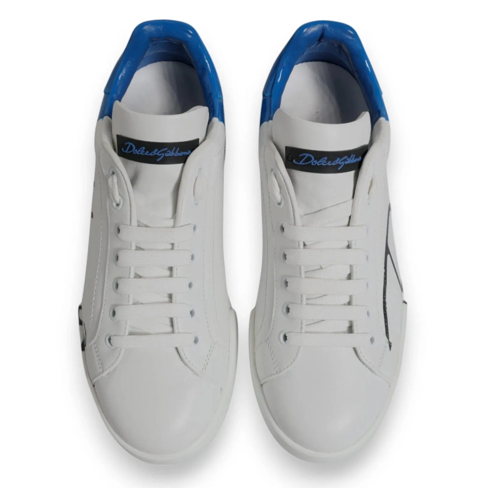 Dolce & Gabbana blue Leather Logo Low Top Sneakers Men's Shoes (Pre-Owned)