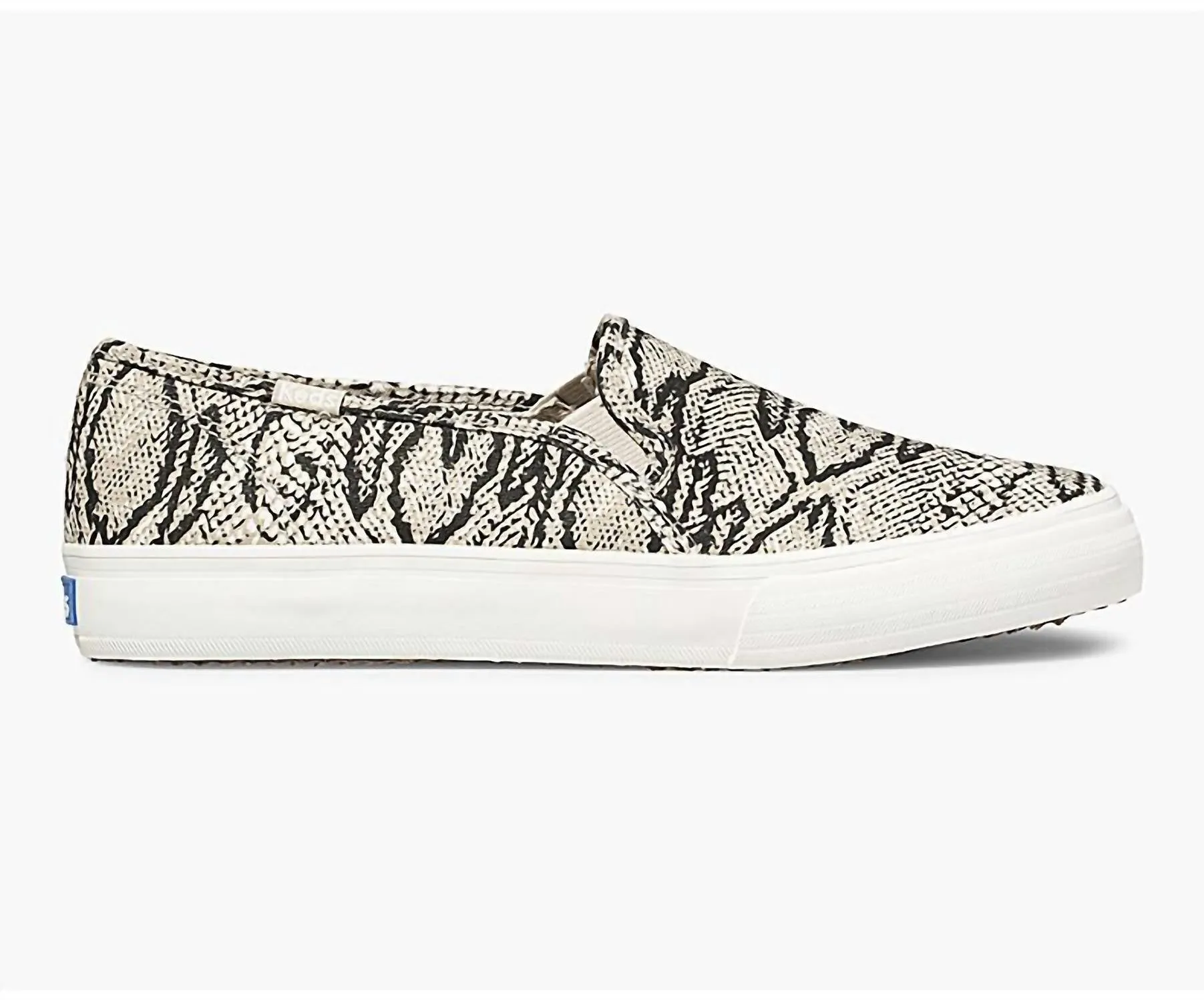 Double Decker Snake Sneaker In Cream/black