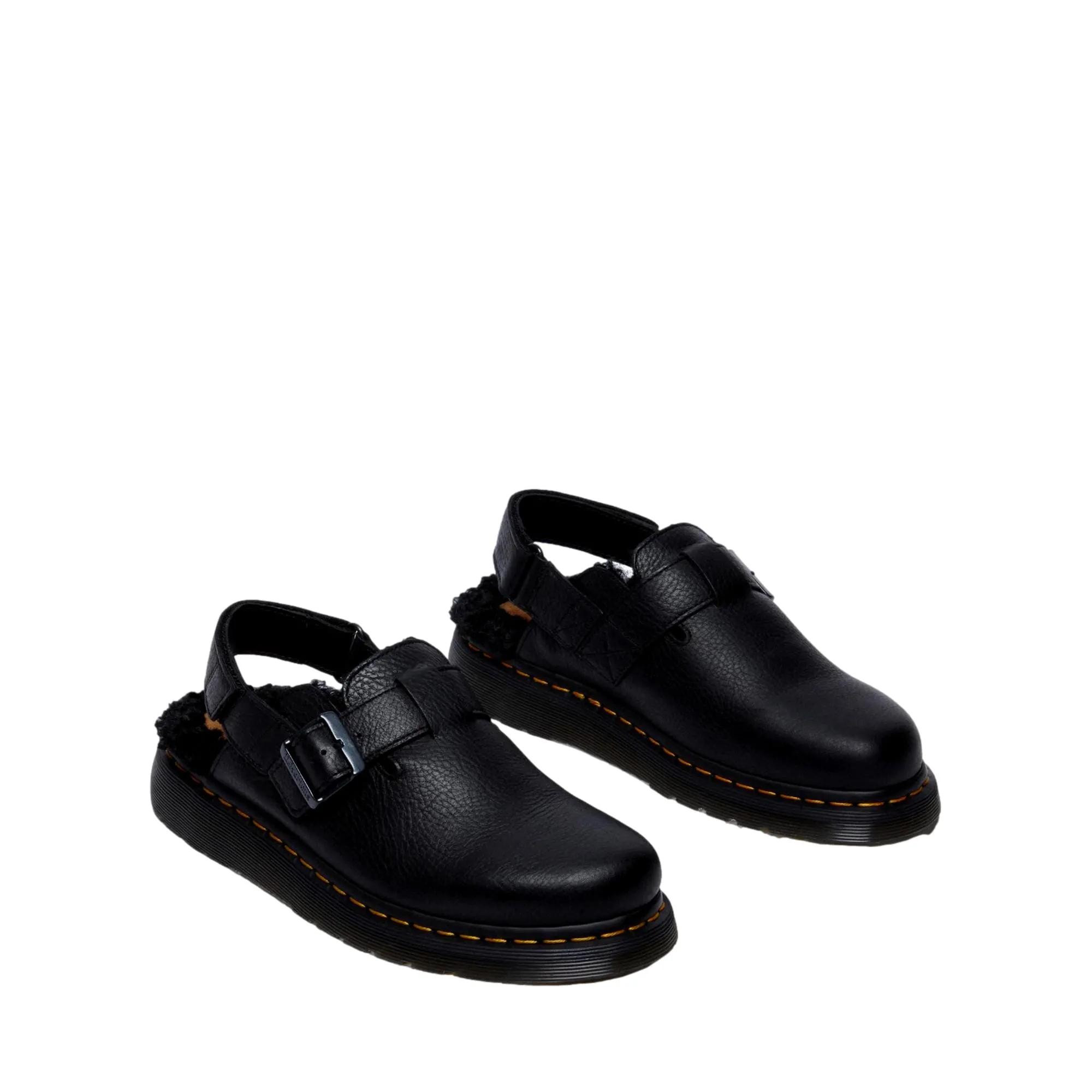 Dr. Martens Jorge II Faux Fur Lined Leather Slingback Mules Black  31885001 Men's