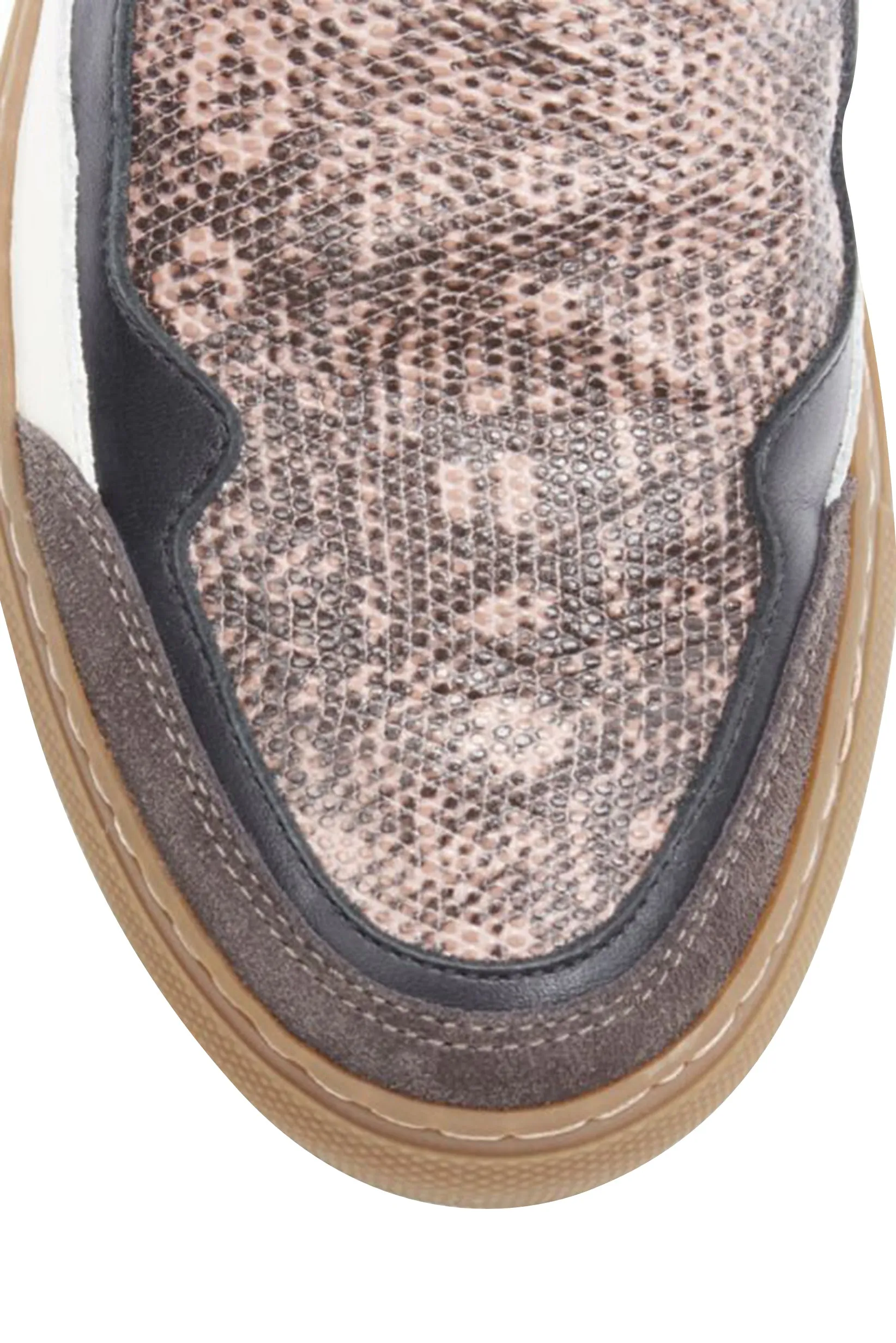 Dries Van Noten printed leather wool high top sneaker