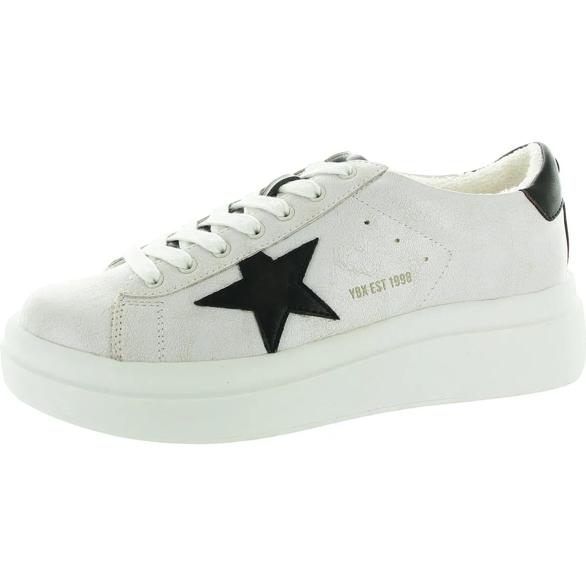 Elonna Womens Lace-Up Faux Leather Casual And Fashion Sneakers