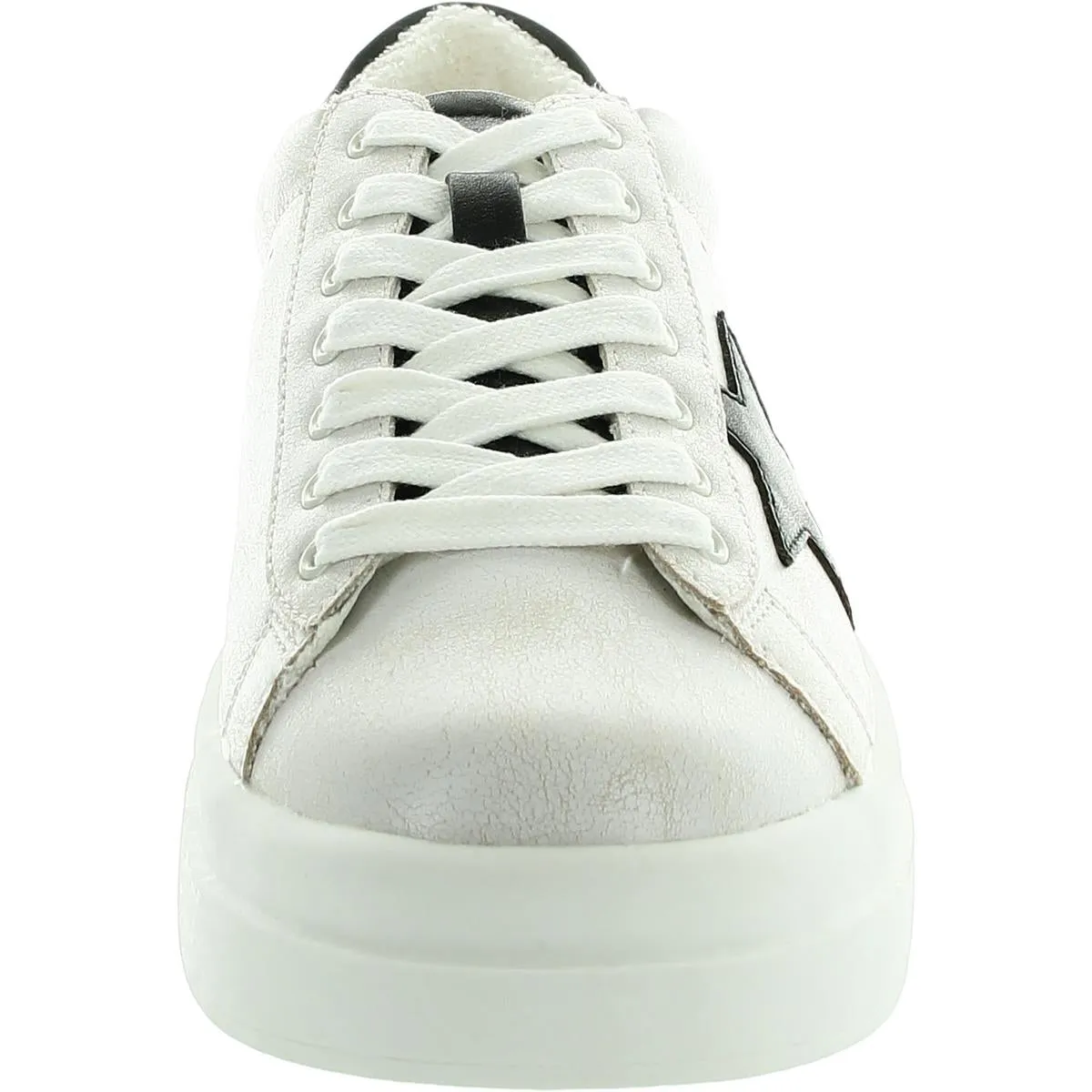 Elonna Womens Lace-Up Faux Leather Casual And Fashion Sneakers
