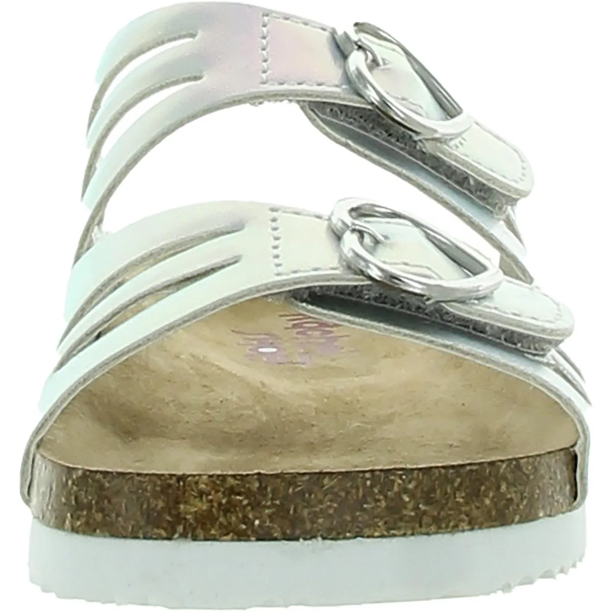 EVE Girls Little Kid Faux Lather Slide Sandals
