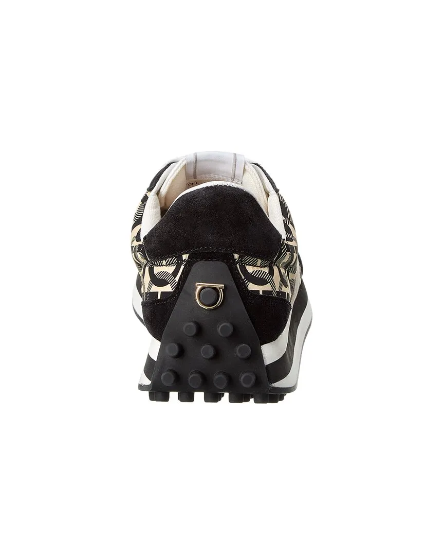 Ferragamo Gancini Nylon & Suede Sneaker