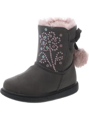 Gigi Girls Faux Leather Toddler Winter & Snow Boots