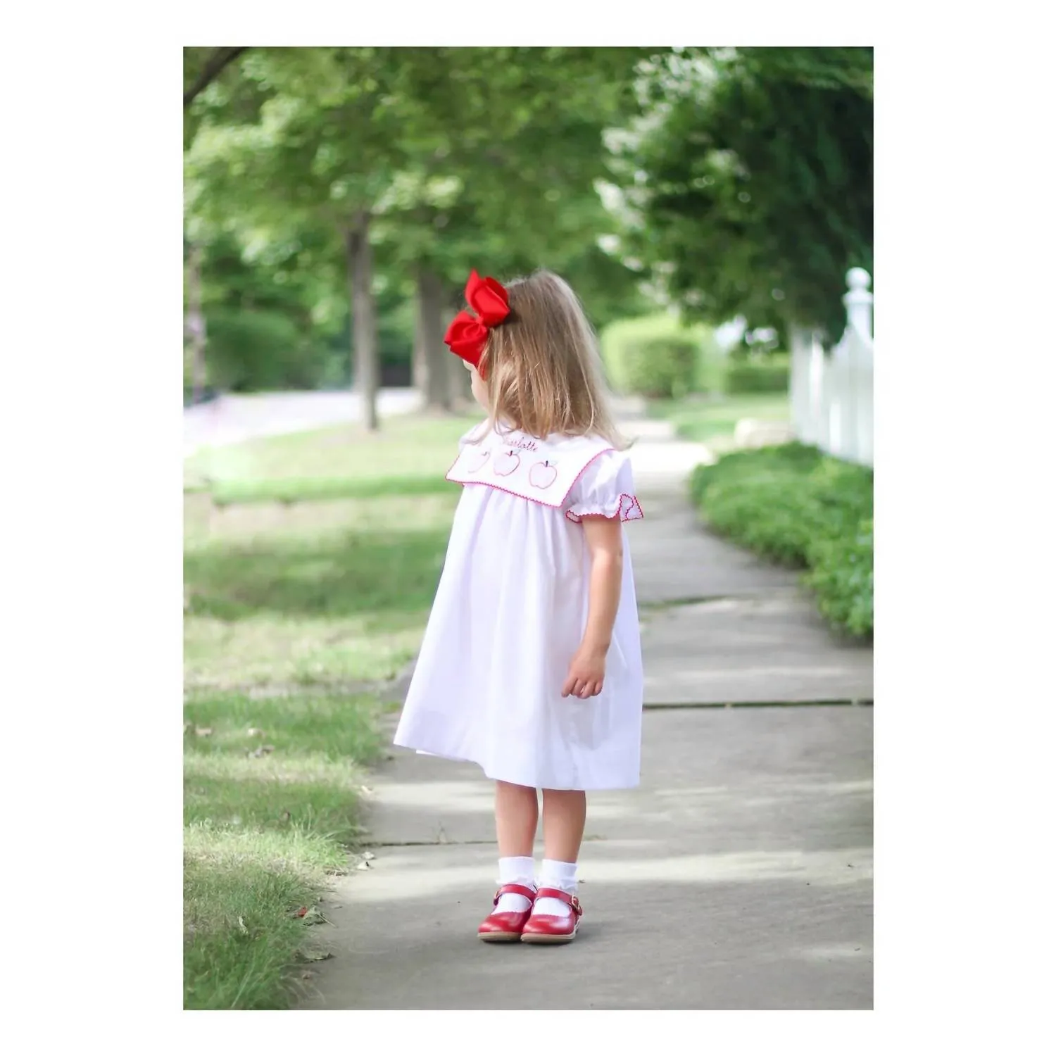 Girls' Chloe Scalloped Mary Jane Shoes In Red