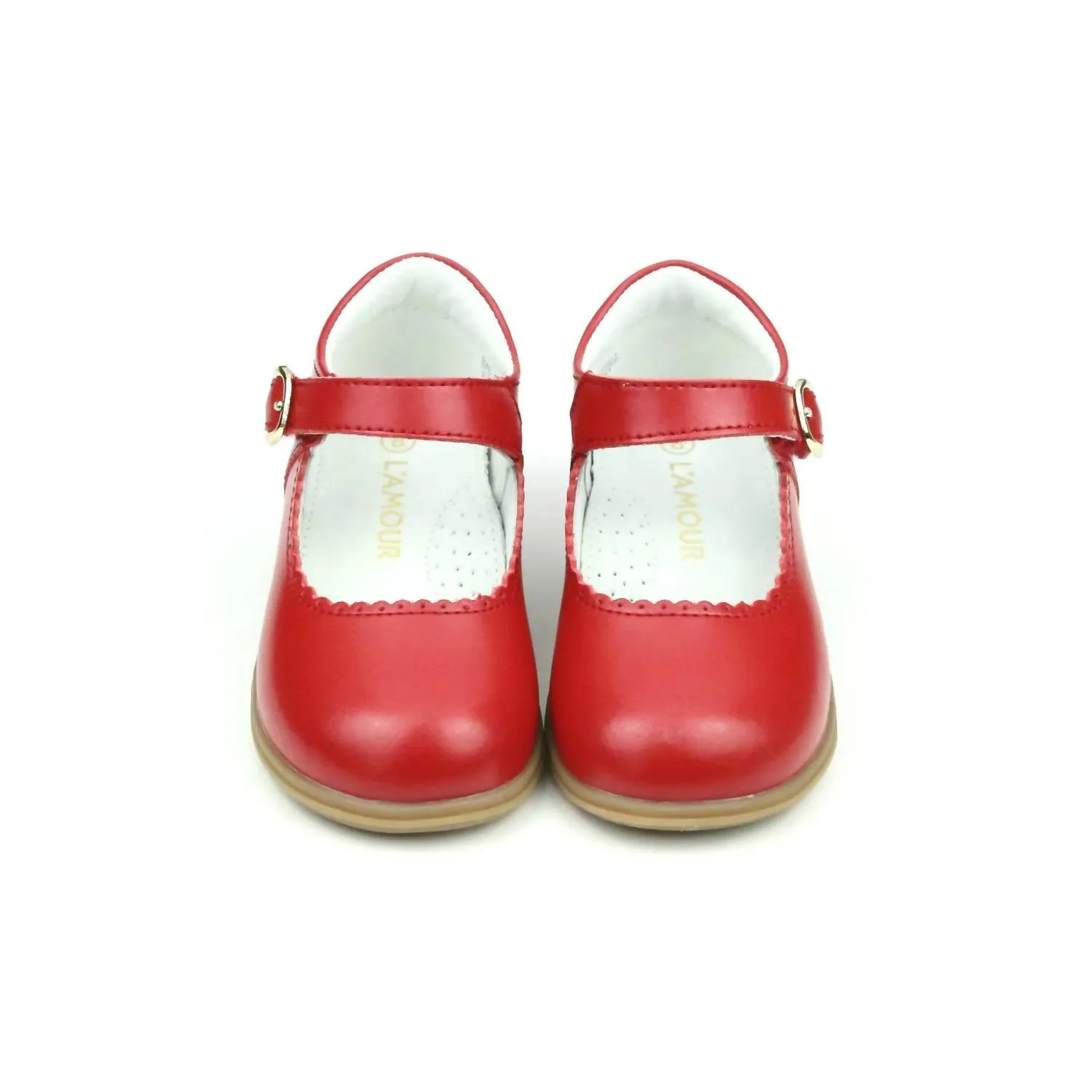 Girls' Chloe Scalloped Mary Jane Shoes In Red