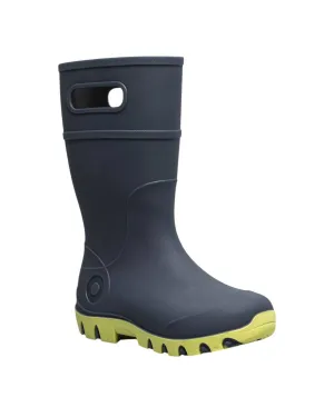 Girl's Essential Tall Rain Boots In Navy/yellow