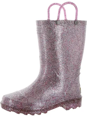 Girls Glitter Pull On Light-Up Shoes