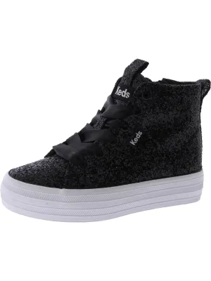 Girls Lace-Up High Top Casual and Fashion Sneakers