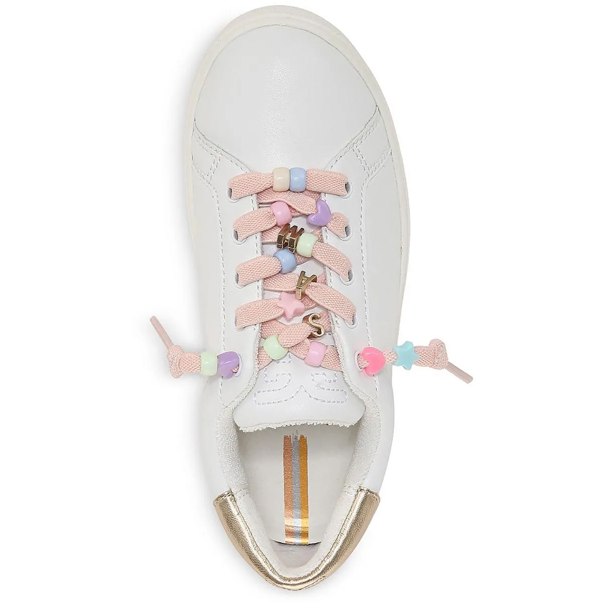 Girls Leather Beaded Casual and Fashion Sneakers