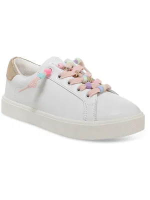 Girls Leather Beaded Casual and Fashion Sneakers