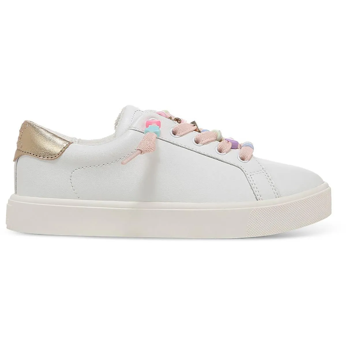 Girls Leather Beaded Casual and Fashion Sneakers