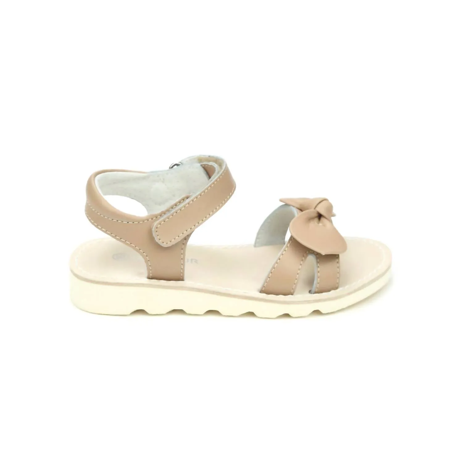Girl's Leigh Bow Sandal In Latte