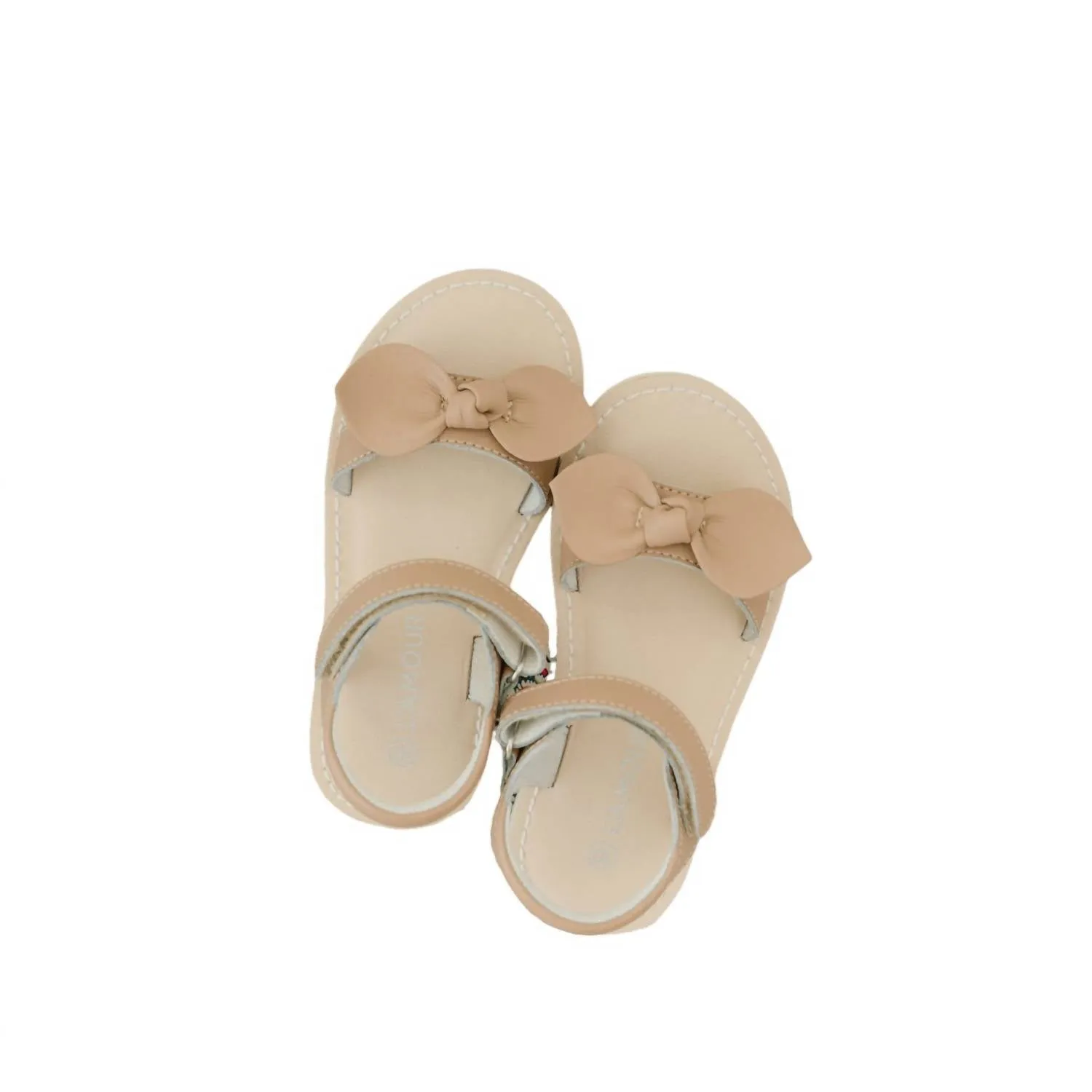 Girl's Leigh Bow Sandal In Latte