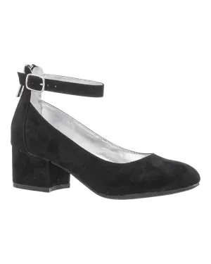Girl's Lennie Pumps In Black Microsuede