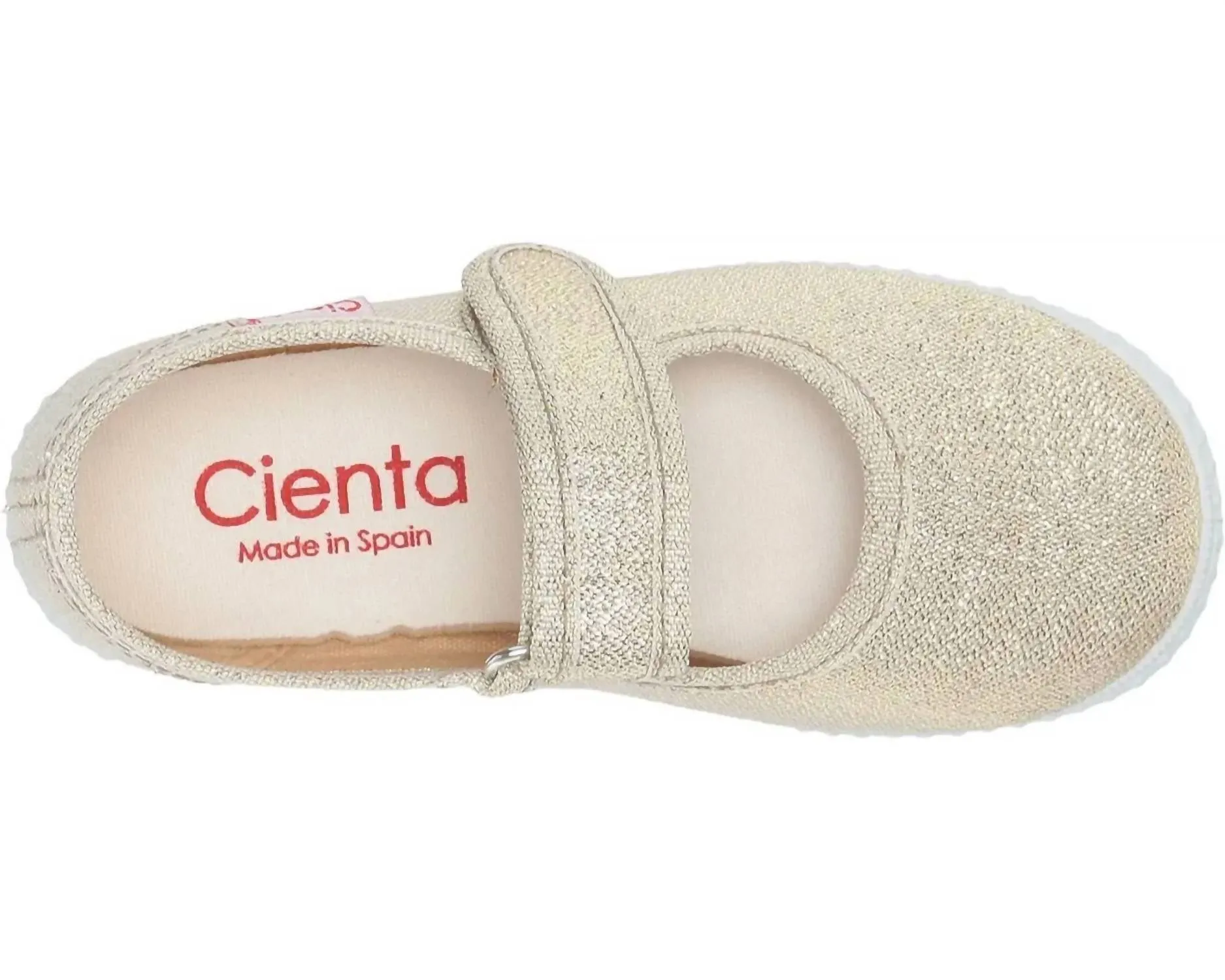 Girl's Mary Jane Flat Shoes In Gold Metallic
