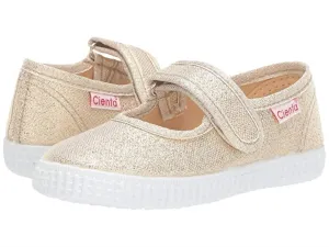 Girl's Mary Jane Flat Shoes In Gold Metallic