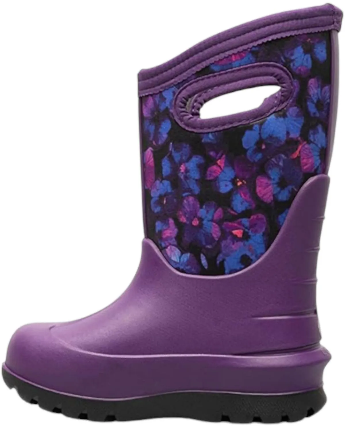 Girl's Neo-Classic Petal Rain Boots In Purple
