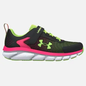 Girl's Pre-School Ua Assert 9 Sneaker In Black/pink