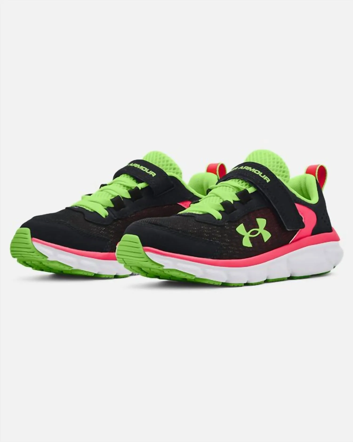 Girl's Pre-School Ua Assert 9 Sneaker In Black/pink