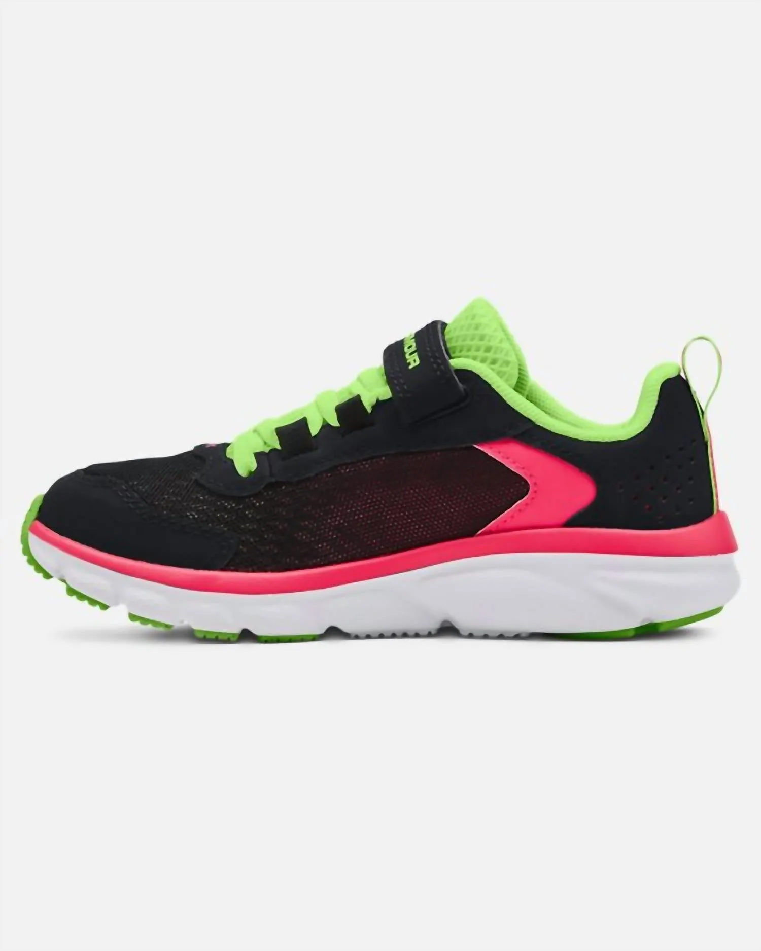 Girl's Pre-School Ua Assert 9 Sneaker In Black/pink