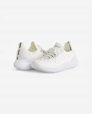 Girls Stunt Lace Up Sneaker In White