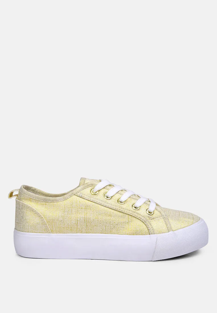 glam doll knitted sliver platform sneakers