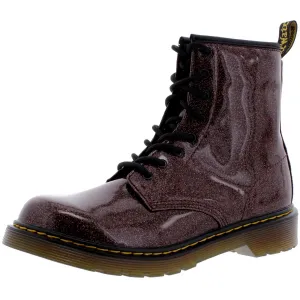 Glitter Y Girls ate Patent Combat Boots
