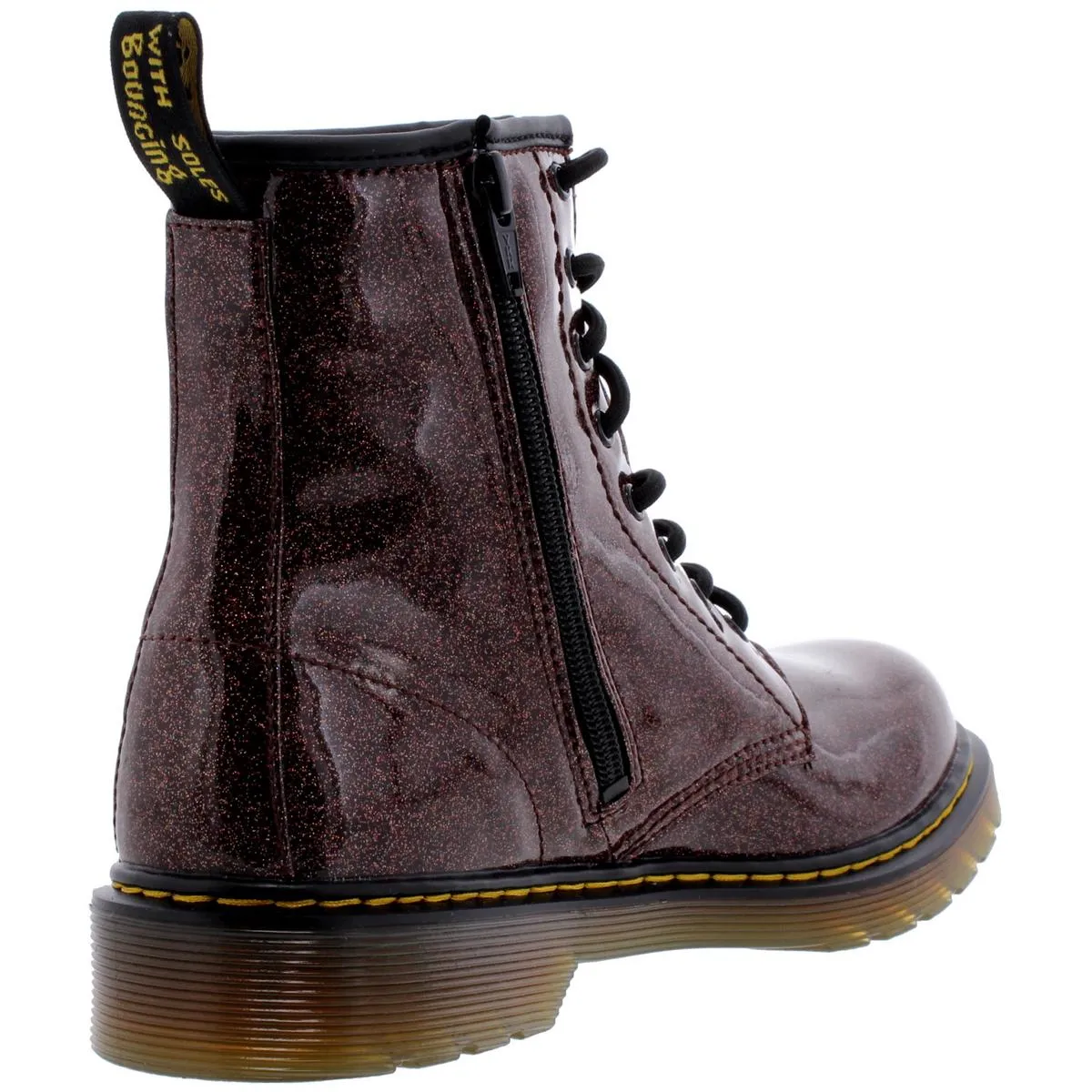 Glitter Y Girls ate Patent Combat Boots
