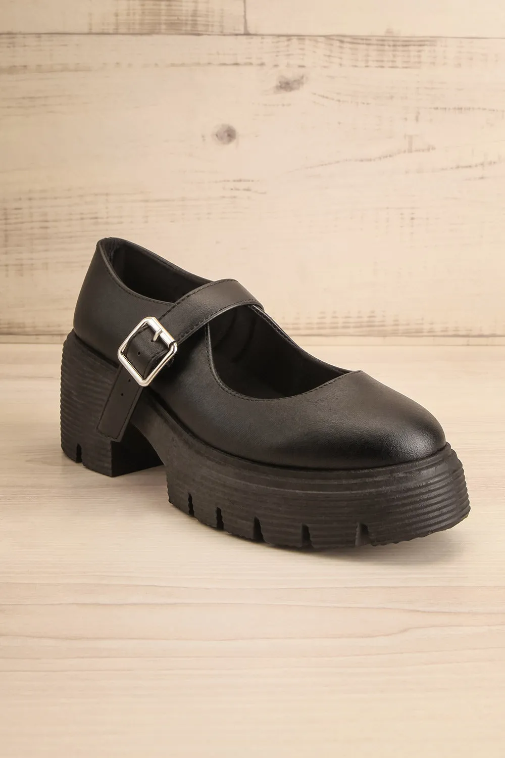 Gloucester | Black Platform Mary-Jane Shoes