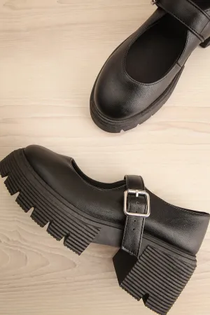 Gloucester | Black Platform Mary-Jane Shoes