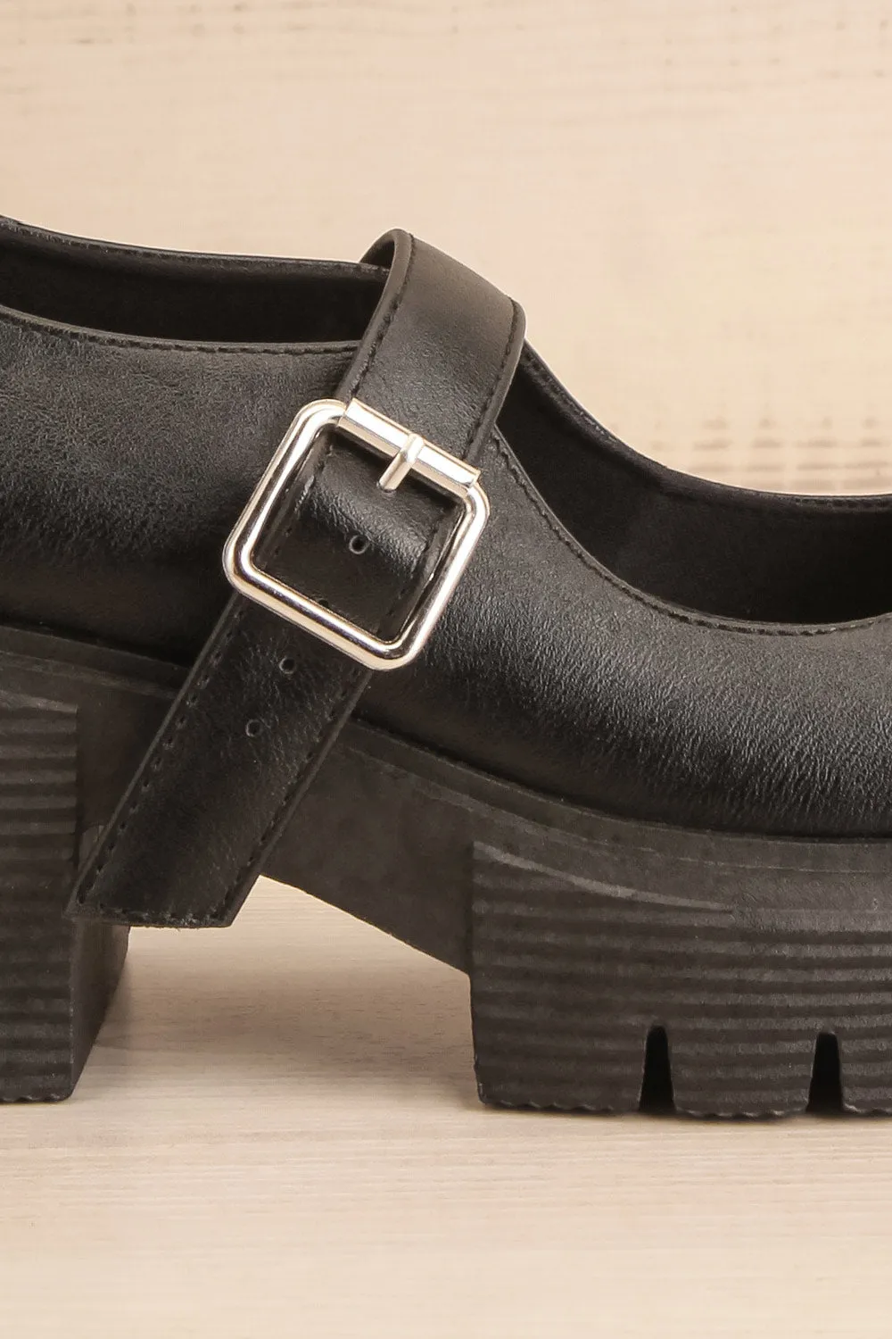 Gloucester | Black Platform Mary-Jane Shoes