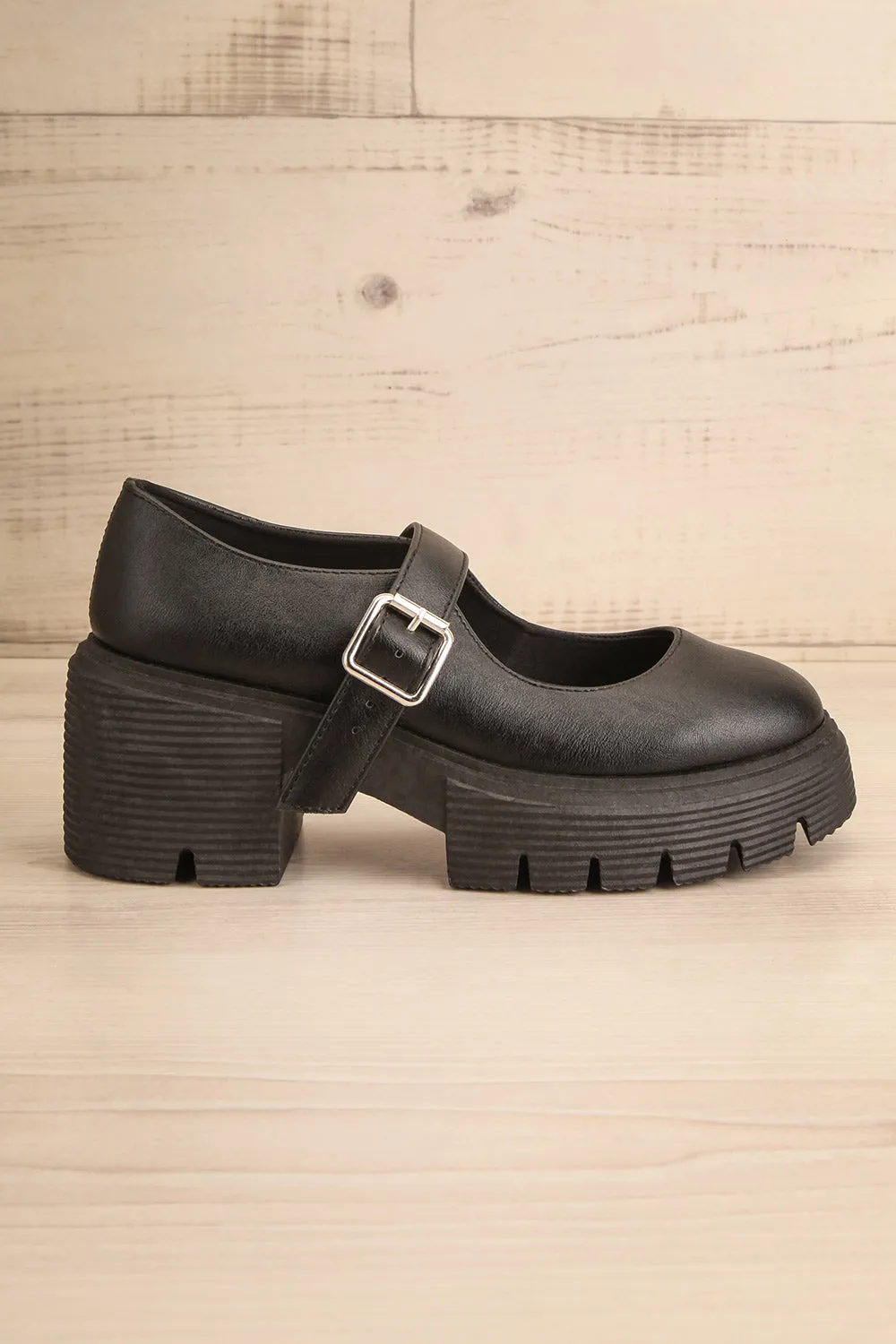 Gloucester | Black Platform Mary-Jane Shoes