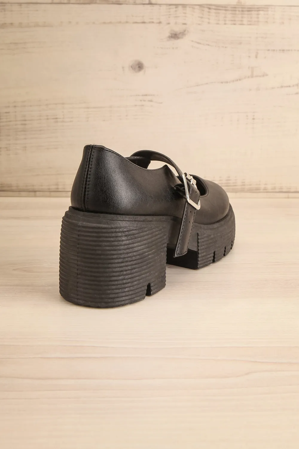 Gloucester | Black Platform Mary-Jane Shoes