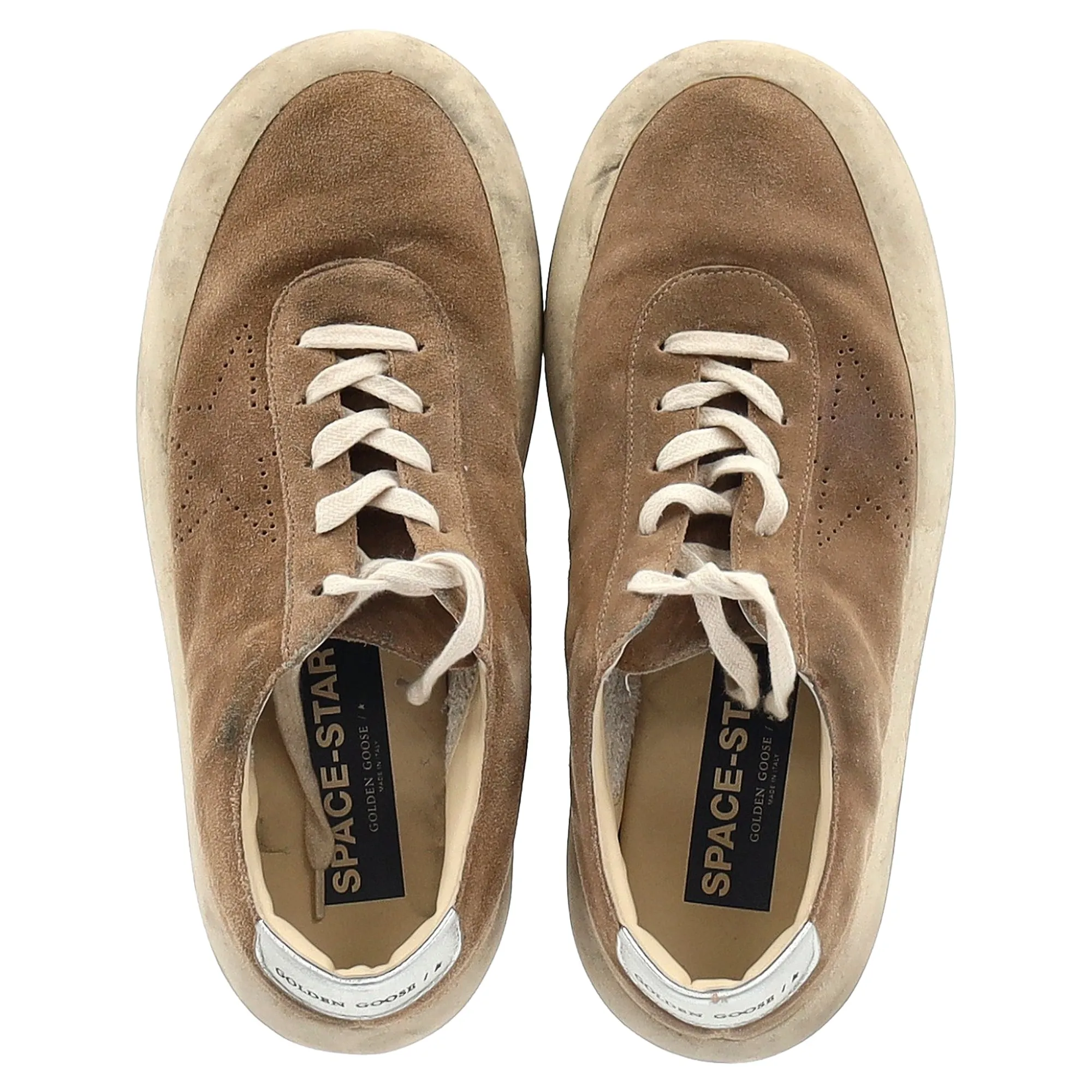 Golden Goose Space Star Sneakers in Brown Suede