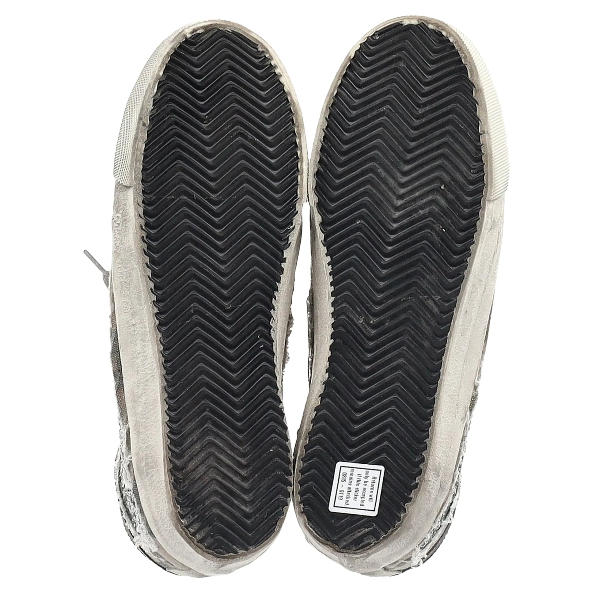 Golden Goose Super-Star Glittered Camo Sneakers in Multicolor Canvas