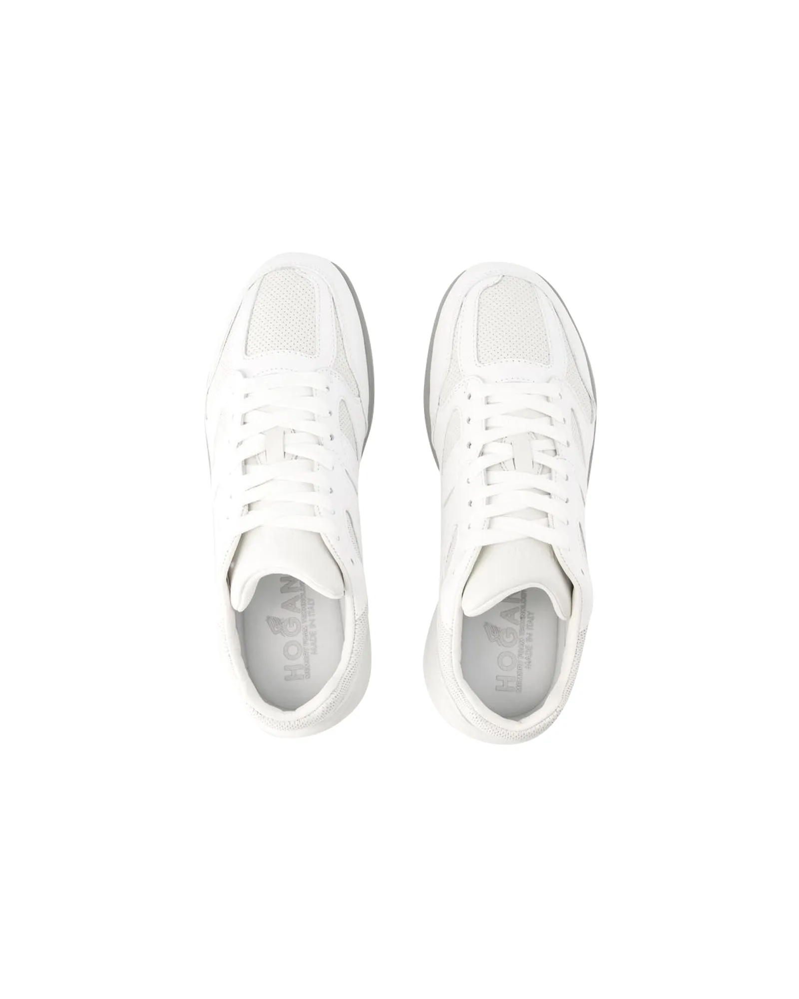 H Punzonato Sneakers - Hogan - Leather - White