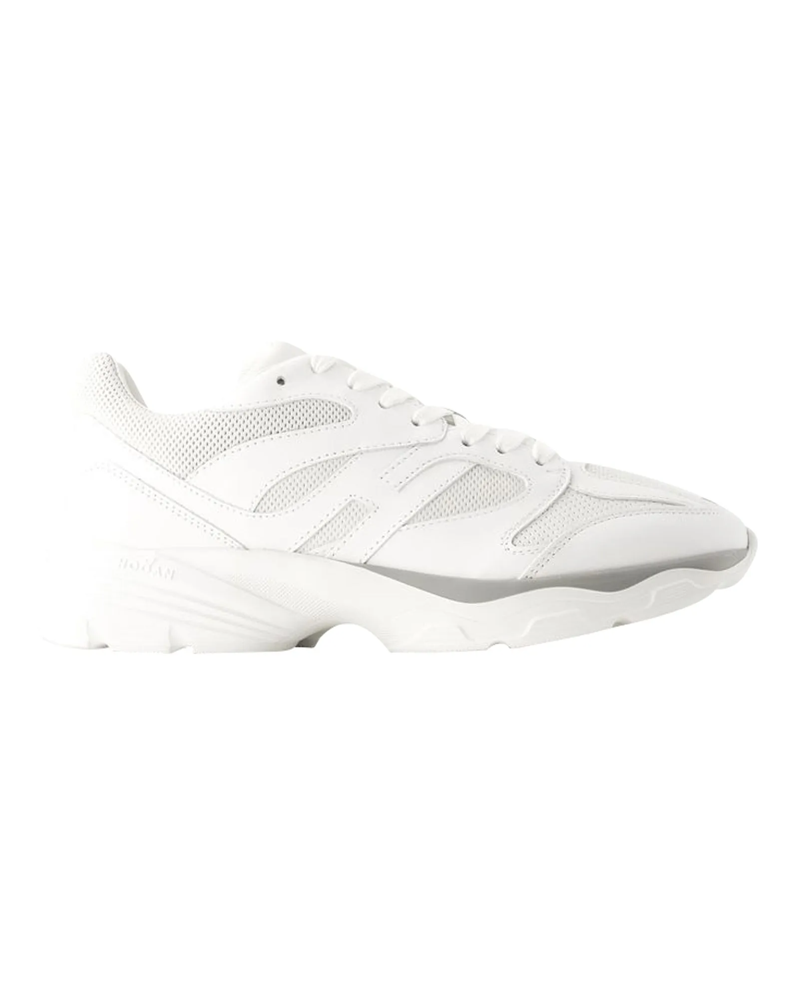 H Punzonato Sneakers - Hogan - Leather - White