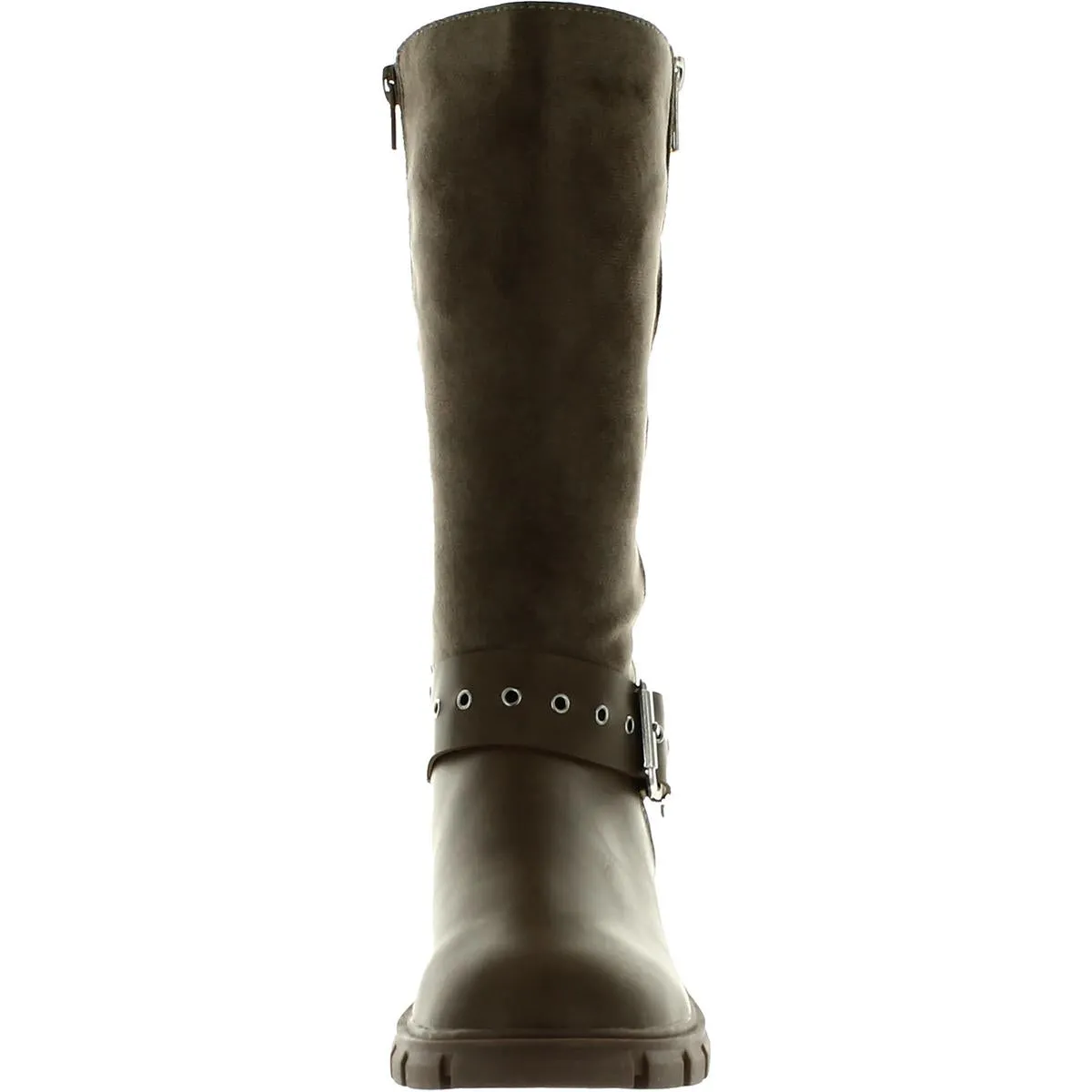 Hollyy  Girls Velvet Tall Mid-Calf Boots