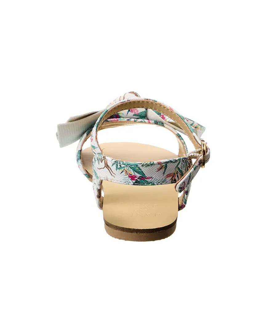Janie and Jack Tropical Jungle Bow Sandal