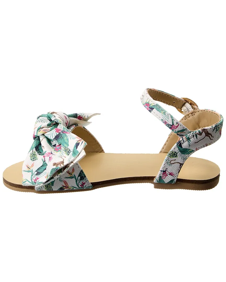 Janie and Jack Tropical Jungle Bow Sandal