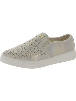 Jem Olivia II Girls Faux Leather Iridescent Slip-On Sneakers